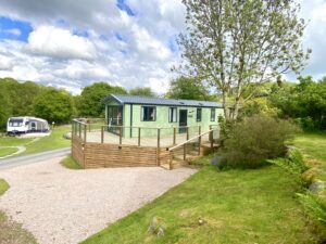 Large entertaining deck on Swift Morlex Coastal kippford