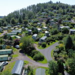 coastal kippford holiday park ariel photo of landscaped site